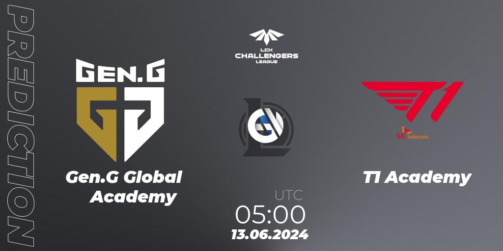 Gen.G Global Academy vs T1 Academy: Match Prediction. 13.06.2024 at 05:00, LoL, LCK Challengers League 2024 Summer - Group Stage