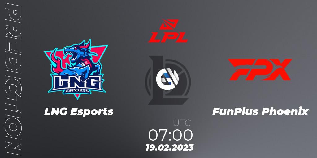 LNG Esports vs FunPlus Phoenix: Match Prediction. 19.02.23, LoL, LPL Spring 2023 - Group Stage