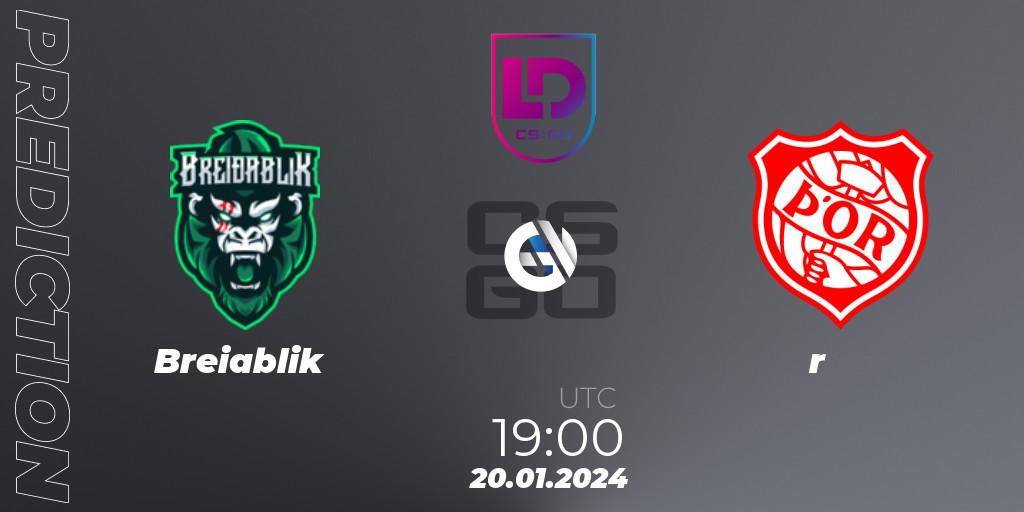 Breiðablik vs Þór: Match Prediction. 20.01.24, CS2 (CS:GO), Icelandic Esports League Season 8: Regular Season