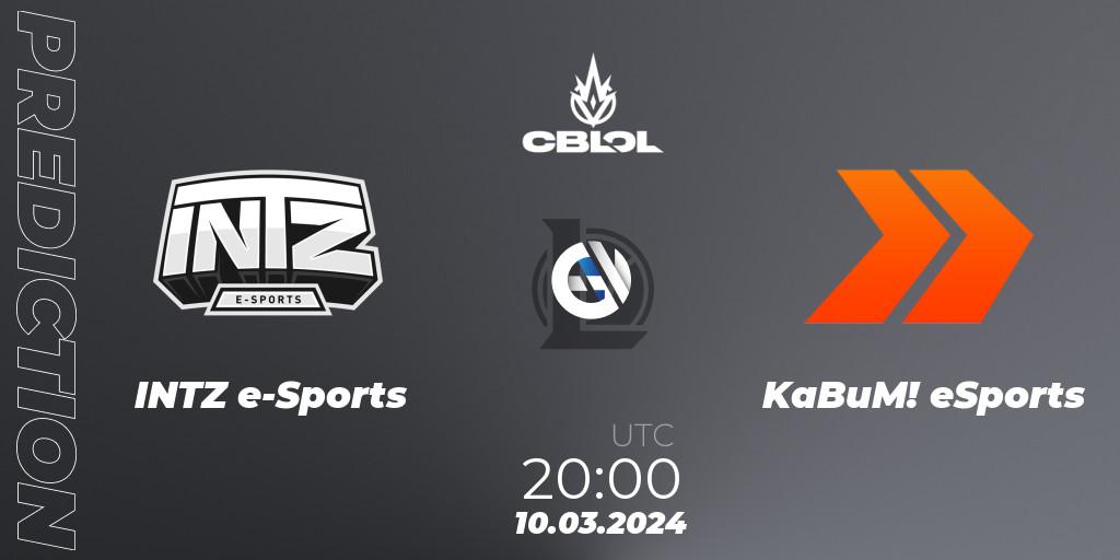 INTZ e-Sports vs KaBuM! eSports: Match Prediction. 10.03.2024 at 20:00, LoL, CBLOL Split 1 2024 - Group Stage