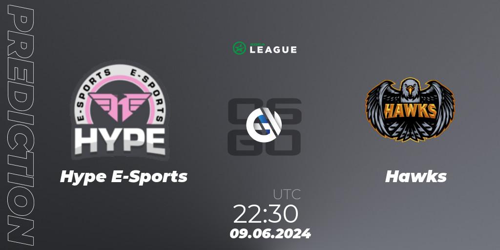 Hype E-Sports vs Hawks: Match Prediction. 10.06.2024 at 17:00, Counter-Strike (CS2), ESEA Season 49: Open Division - South America