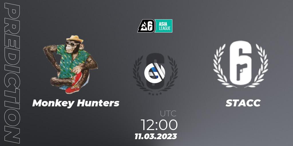 Monkey Hunters vs STACC: Match Prediction. 11.03.23, Rainbow Six, South Asia League 2023 - Stage 1