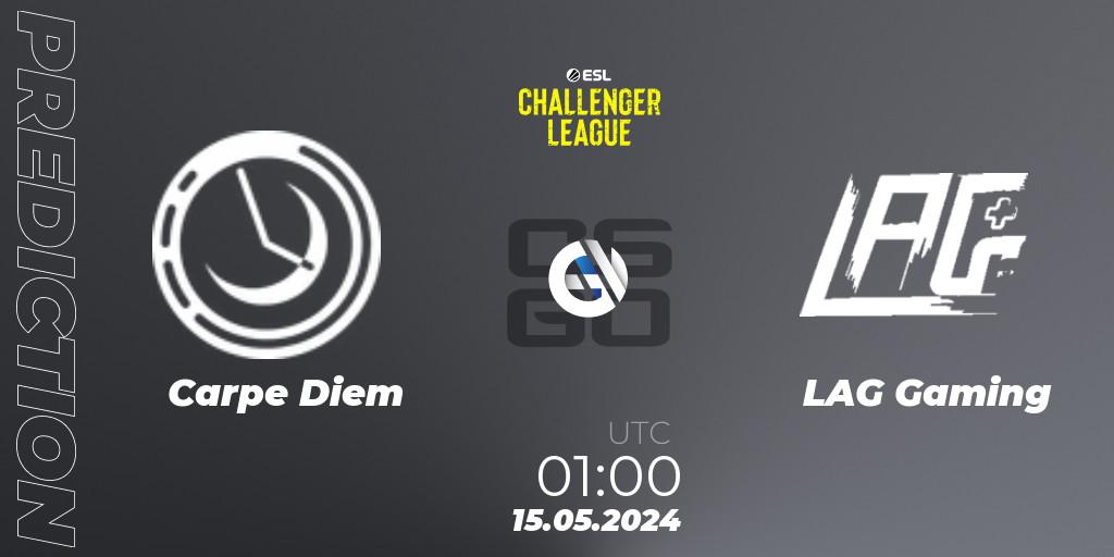 Carpe Diem vs LAG Gaming: Match Prediction. 15.05.2024 at 01:00, Counter-Strike (CS2), ESL Challenger League Season 47: North America