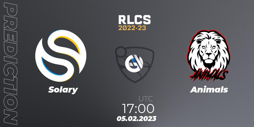 Solary vs Animals: Match Prediction. 05.02.2023 at 17:00, Rocket League, RLCS 2022-23 - Winter: Europe Regional 2 - Winter Cup: Closed Qualifier