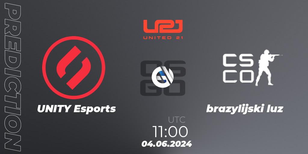 UNITY Esports vs brazylijski luz: Match Prediction. 04.06.2024 at 11:00, Counter-Strike (CS2), United21 Season 16