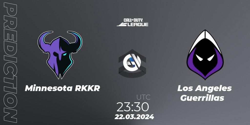 Minnesota RØKKR vs Los Angeles Guerrillas: Match Prediction. 22.03.2024 at 23:30, Call of Duty, Call of Duty League 2024: Stage 2 Major