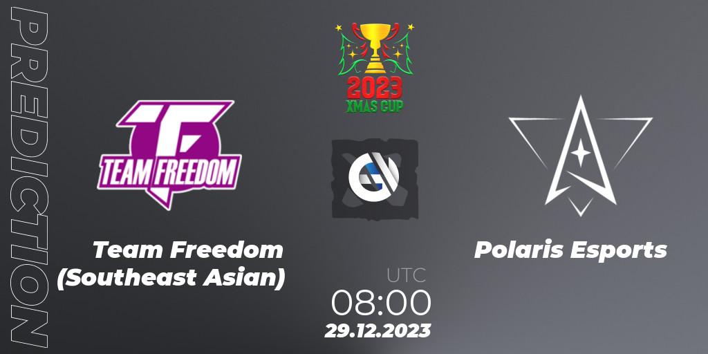Team Freedom (Southeast Asian) vs Polaris Esports: Match Prediction. 29.12.2023 at 04:01, Dota 2, Xmas Cup 2023