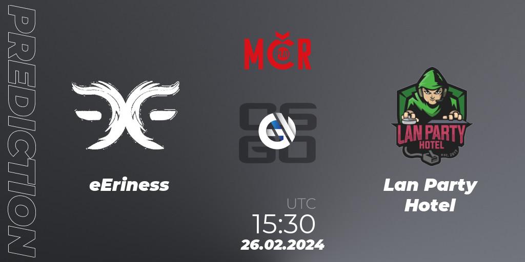 eEriness vs Lan Party Hotel: Match Prediction. 26.02.24, CS2 (CS:GO), Tipsport Cup Winter 2024: Closed Qualifier