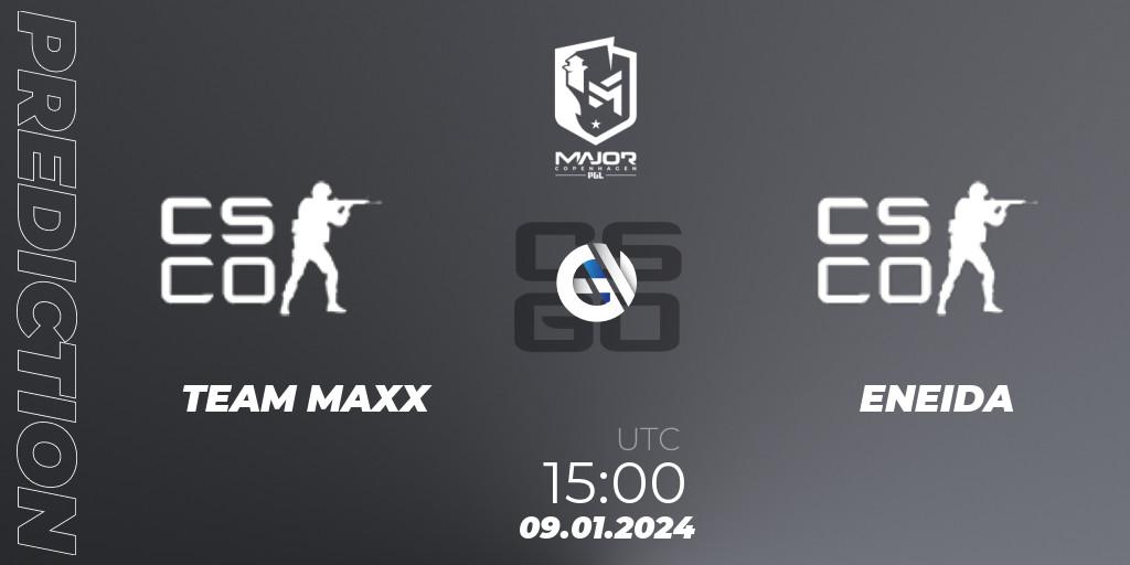 TEAM MAXX vs ENEIDA: Match Prediction. 09.01.2024 at 15:00, Counter-Strike (CS2), PGL CS2 Major Copenhagen 2024 Europe RMR Open Qualifier 1
