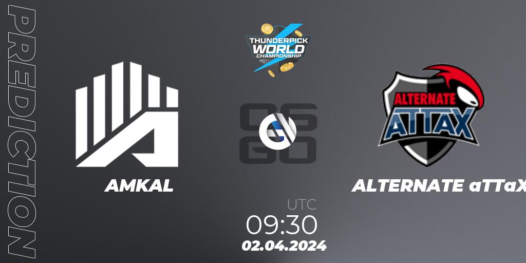 AMKAL vs ALTERNATE aTTaX: Match Prediction. 02.04.2024 at 09:30, Counter-Strike (CS2), Thunderpick World Championship 2024: European Series #1