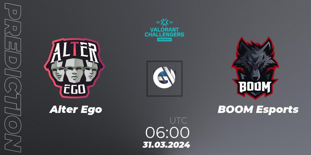 Alter Ego vs BOOM Esports: Match Prediction. 31.03.24, VALORANT, VALORANT Challengers Indonesia 2024: Split 1