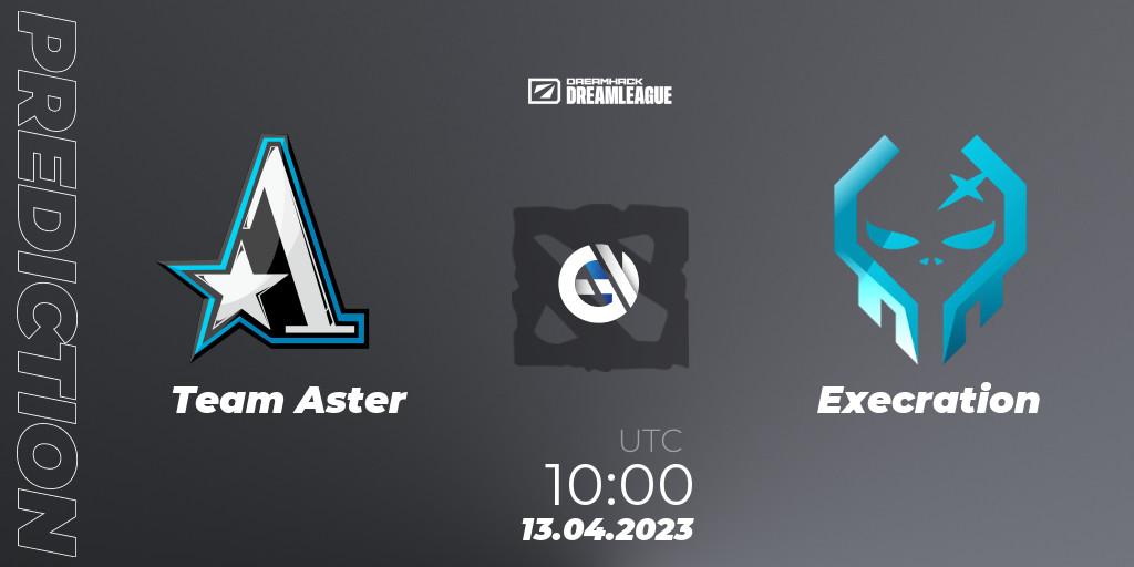 Team Aster vs Execration: Match Prediction. 13.04.2023 at 09:55, Dota 2, DreamLeague Season 19 - Group Stage 1
