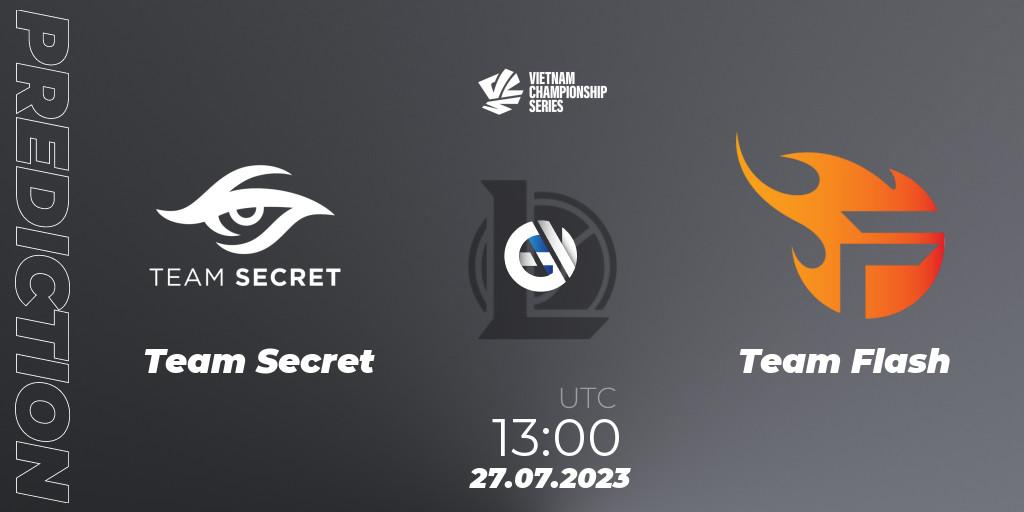 Team Secret vs Team Flash: Match Prediction. 30.07.23, LoL, VCS Dusk 2023