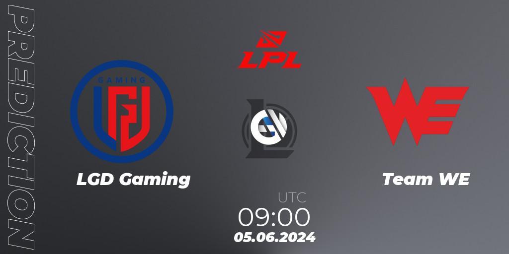 LGD Gaming vs Team WE: Match Prediction. 05.06.2024 at 09:00, LoL, LPL 2024 Summer - Group Stage