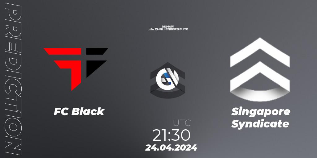 FC Black vs Singapore Syndicate: Match Prediction. 24.04.2024 at 22:00, Call of Duty, Call of Duty Challengers 2024 - Elite 2: NA