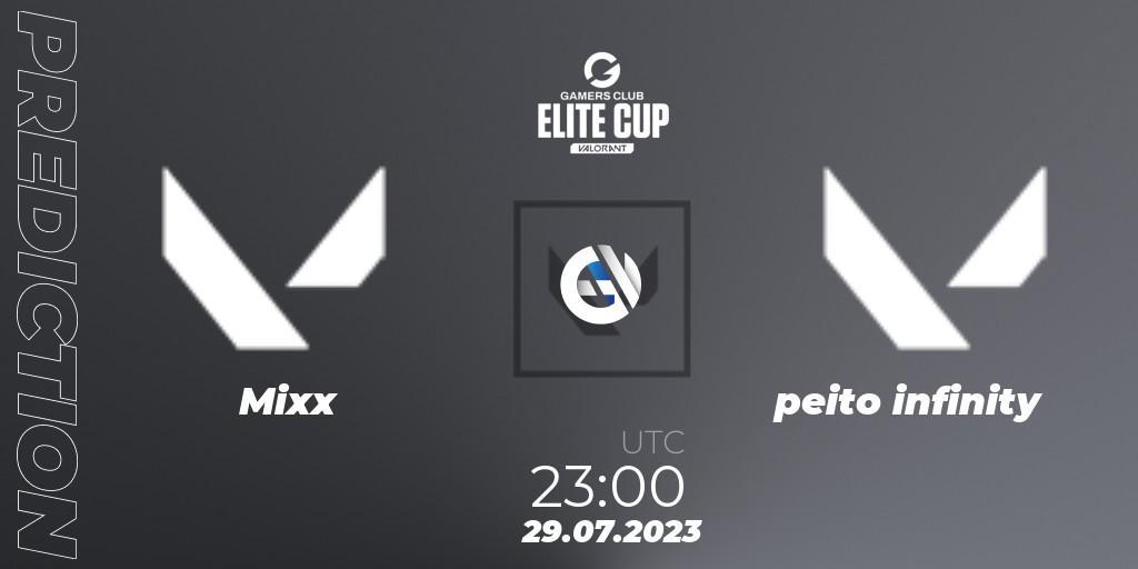 Mixx vs peito infinity: Match Prediction. 29.07.23, VALORANT, Gamers Club Elite Cup 2023