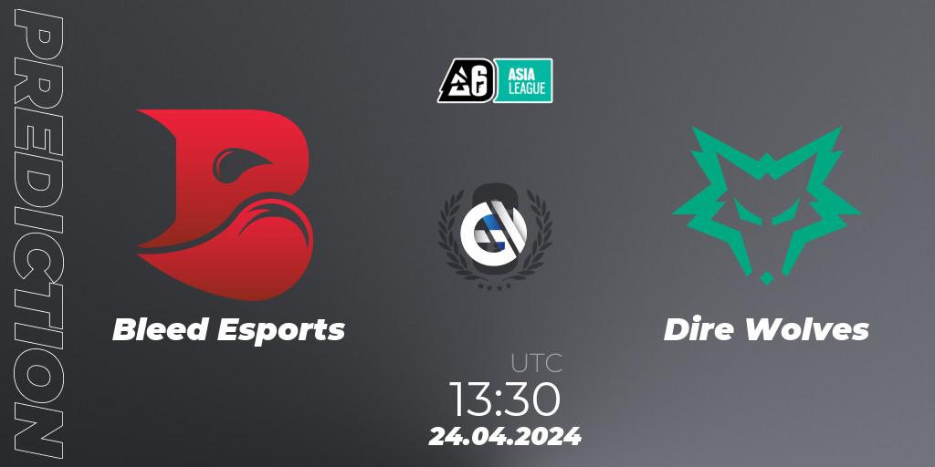 Bleed Esports vs Dire Wolves: Match Prediction. 24.04.24, Rainbow Six, Asia League 2024 - Stage 1