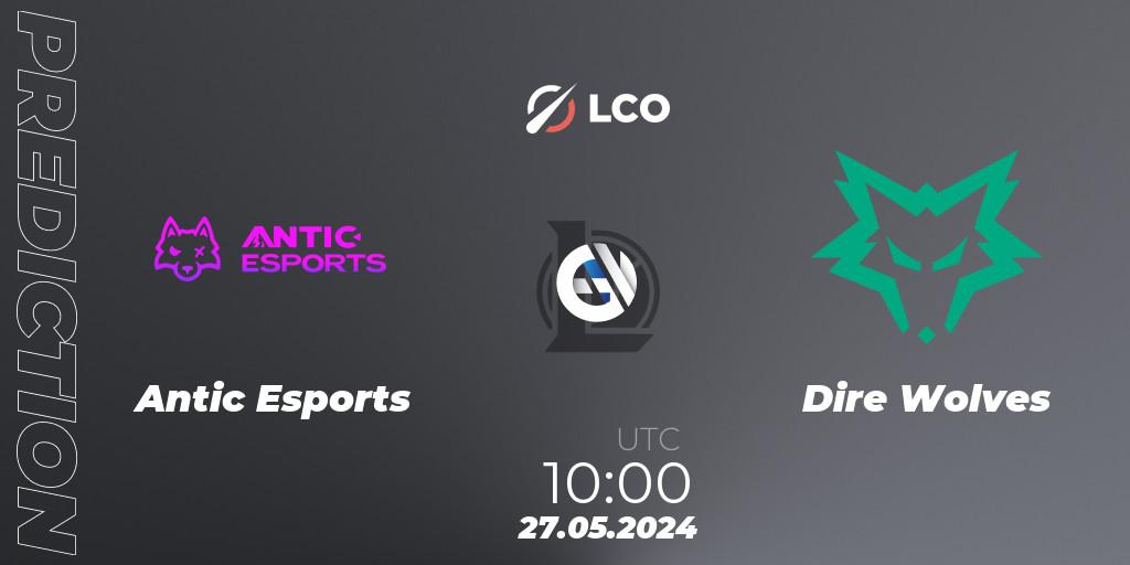 Antic Esports vs Dire Wolves: Match Prediction. 27.05.2024 at 10:00, LoL, LCO Split 2 2024 - Group Stage