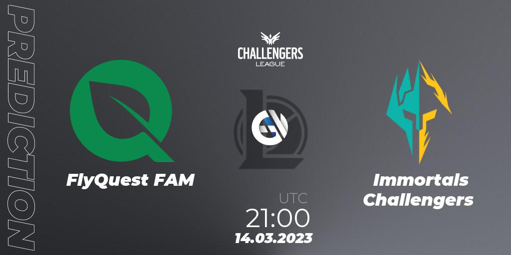 FlyQuest FAM vs Immortals Challengers: Match Prediction. 14.03.23, LoL, NACL 2023 Spring - Playoffs