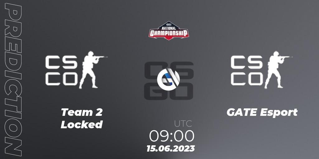 Team 2 Locked vs GATE Esport: Match Prediction. 15.06.2023 at 09:00, Counter-Strike (CS2), ESN National Championship 2023