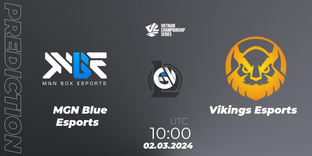 MGN Blue Esports vs Vikings Esports: Match Prediction. 02.03.2024 at 10:00, LoL, VCS Dawn 2024 - Group Stage