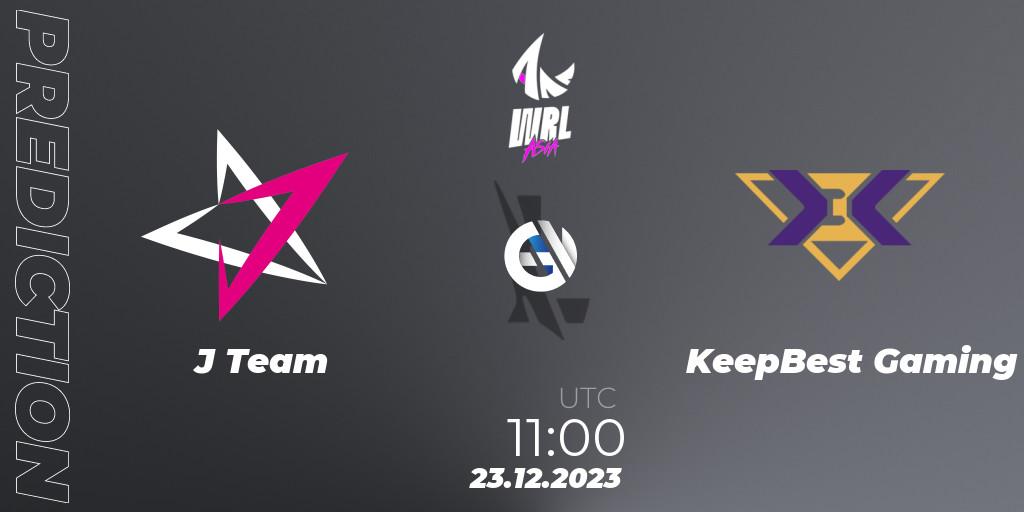 J Team vs KeepBest Gaming: Match Prediction. 23.12.2023 at 11:00, Wild Rift, WRL Asia 2023 - Season 2 - Regular Season