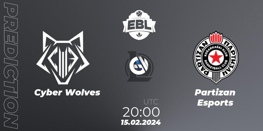 Cyber Wolves vs Partizan Esports: Match Prediction. 15.02.24, LoL, Esports Balkan League Season 14