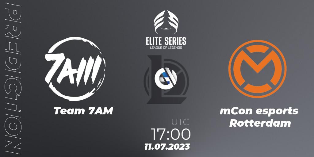 Team 7AM vs mCon esports Rotterdam: Match Prediction. 11.07.2023 at 17:00, LoL, Elite Series Summer 2023