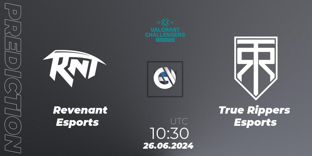 Revenant Esports vs True Rippers Esports: Match Prediction. 26.06.2024 at 10:30, VALORANT, VALORANT Challengers 2024: South Asia - Split 2
