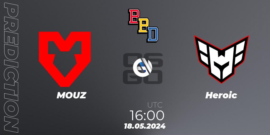 MOUZ vs Heroic: Match Prediction. 18.05.2024 at 15:00, Counter-Strike (CS2), BetBoom Dacha Belgrade 2024