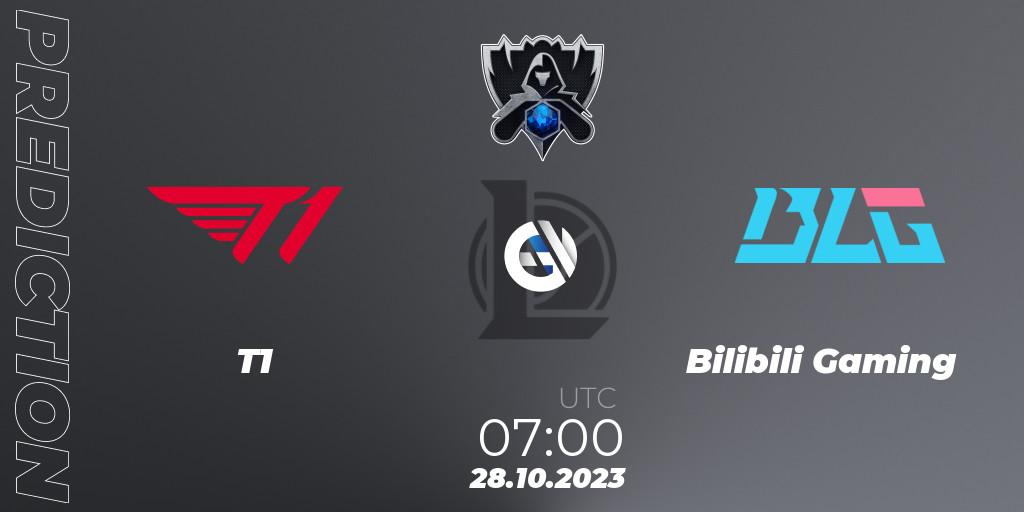 T1 vs Bilibili Gaming: Match Prediction. 28.10.23, LoL, Worlds 2023 LoL - Group Stage