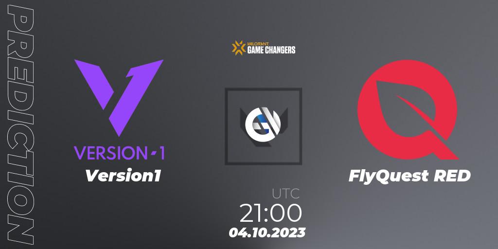 Version1 vs FlyQuest RED: Match Prediction. 04.10.23, VALORANT, VCT 2023: Game Changers North America Series S3