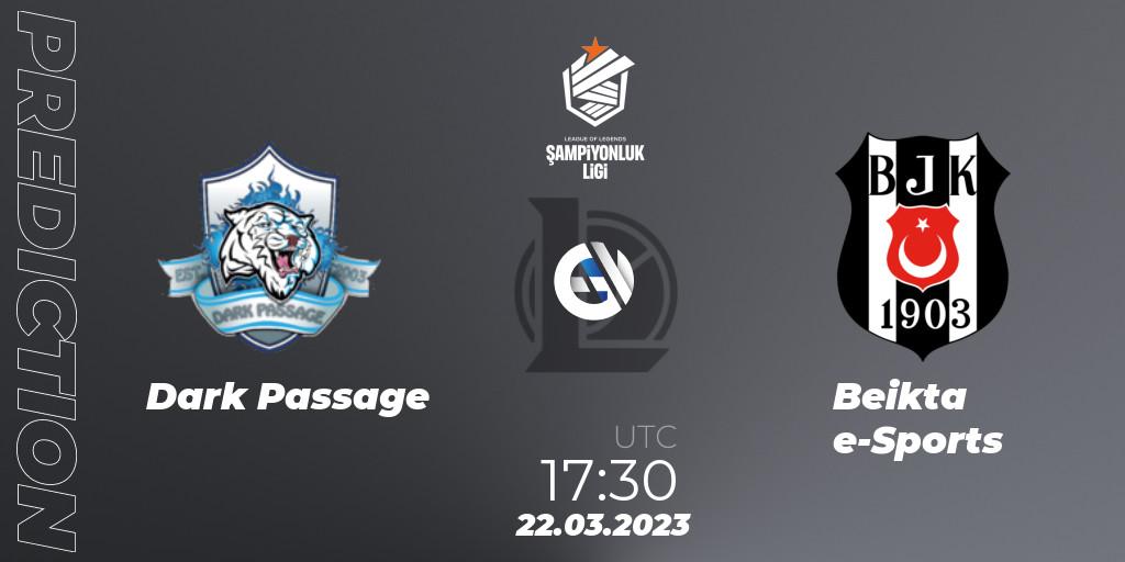 Dark Passage vs Beşiktaş e-Sports: Match Prediction. 22.03.23, LoL, TCL Winter 2023 - Playoffs