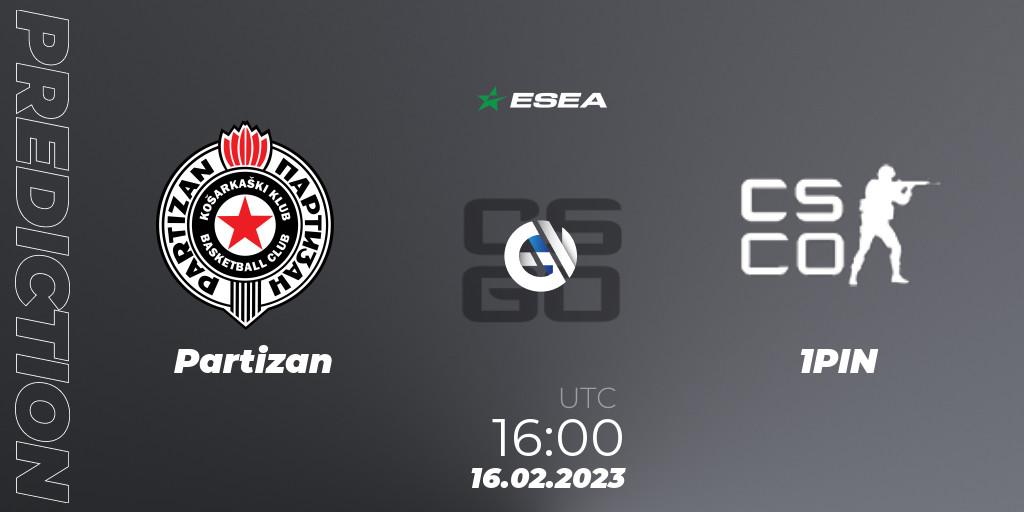 Partizan vs Coalesce: Match Prediction. 16.02.2023 at 16:00, Counter-Strike (CS2), ESEA Season 44: Advanced Division - Europe