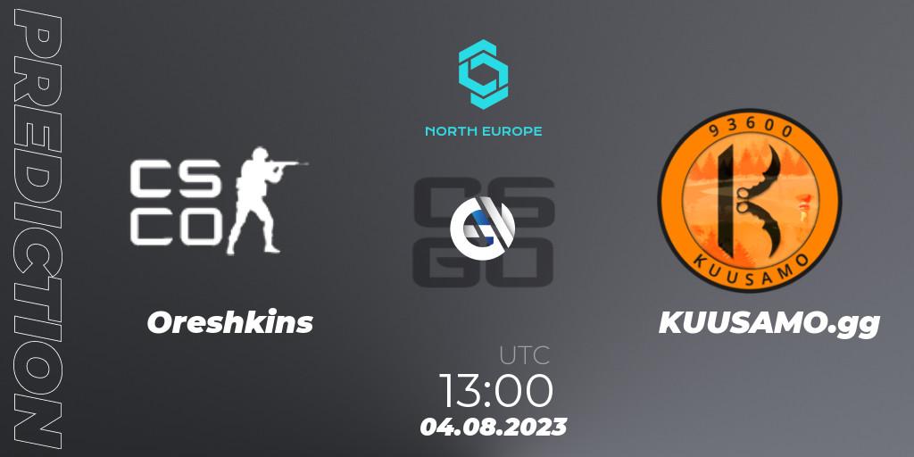 Oreshkins vs KUUSAMO.gg: Match Prediction. 04.08.2023 at 13:00, Counter-Strike (CS2), CCT North Europe Series #7: Open Qualifier