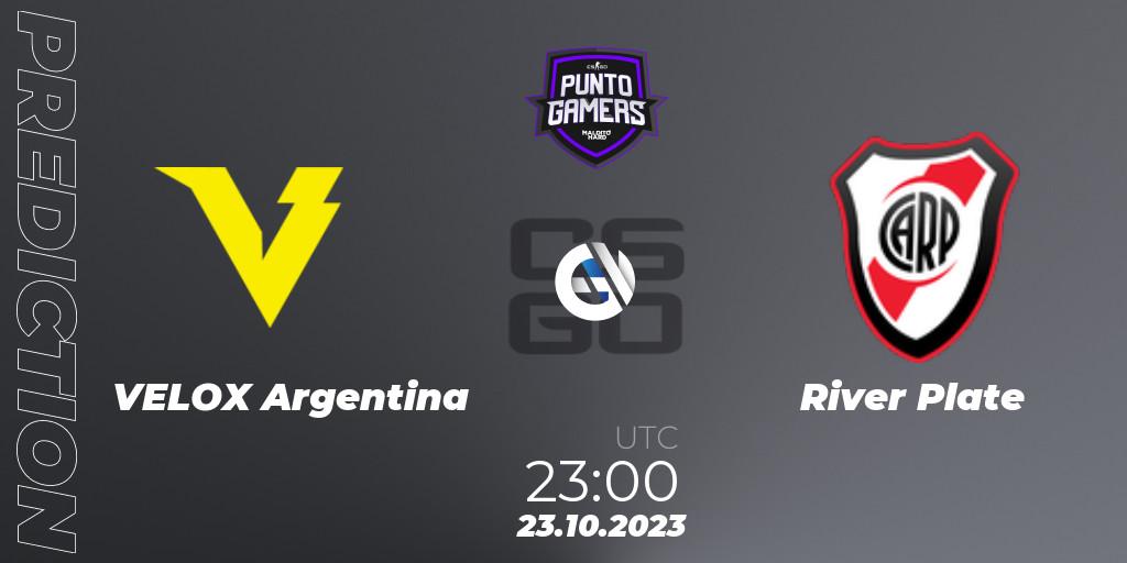 VELOX Argentina vs River Plate: Match Prediction. 23.10.2023 at 23:00, Counter-Strike (CS2), Punto Gamers Cup 2023