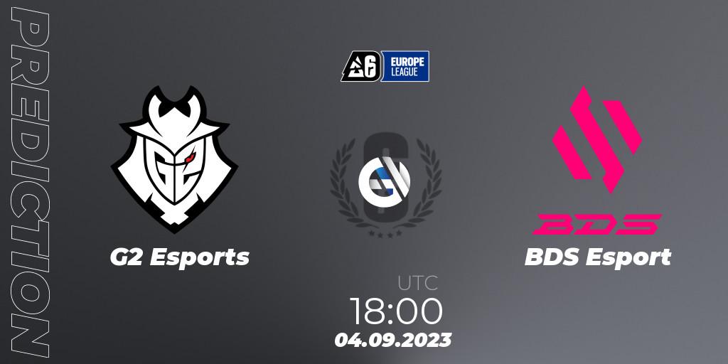 G2 Esports vs BDS Esport: Match Prediction. 04.09.2023 at 18:00, Rainbow Six, Europe League 2023 - Stage 2