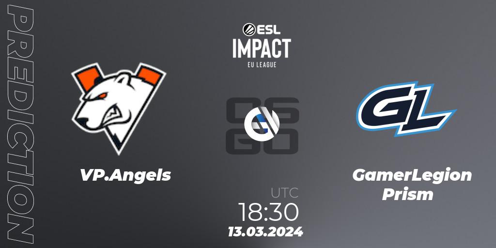 VP.Angels vs GamerLegion Prism: Match Prediction. 13.03.24, CS2 (CS:GO), ESL Impact League Season 5: Europe