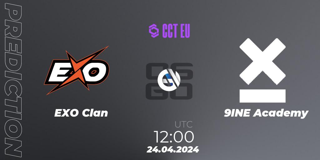 EXO Clan vs 9INE Academy: Match Prediction. 24.04.2024 at 12:00, Counter-Strike (CS2), CCT Season 2 Europe Series 2 Closed Qualifier