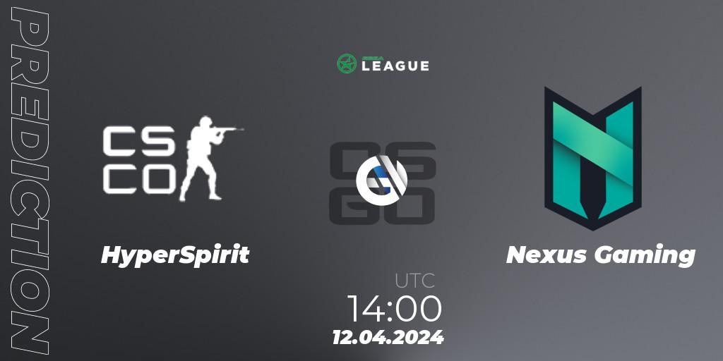HyperSpirit vs Nexus Gaming: Match Prediction. 12.04.24, CS2 (CS:GO), ESEA Season 49: Advanced Division - Europe