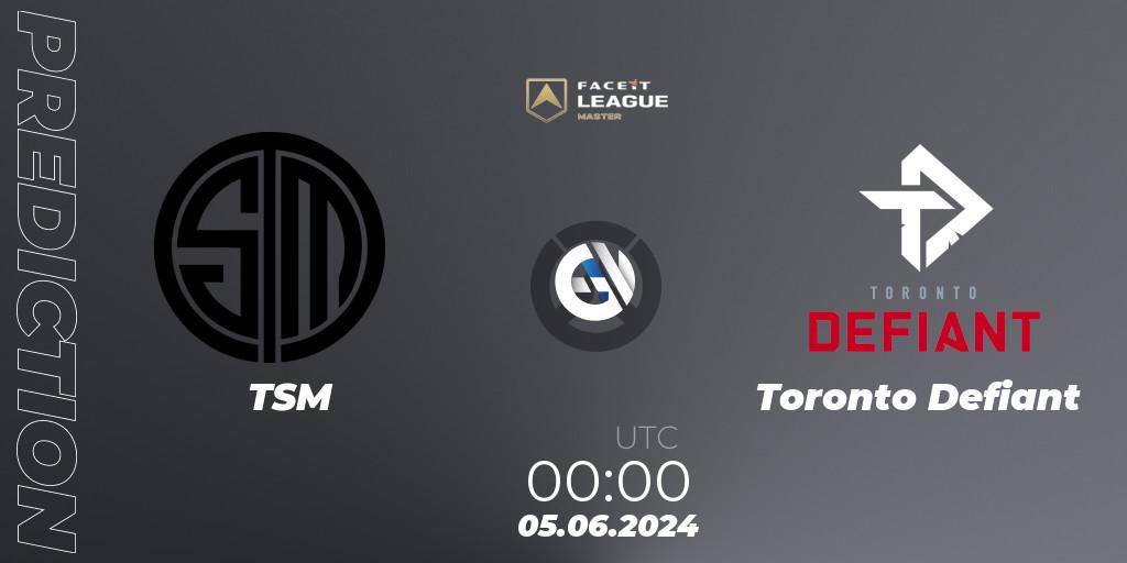 TSM vs Toronto Defiant: Match Prediction. 09.06.2024 at 01:00, Overwatch, FACEIT League Season 1 - NA Master Road to EWC