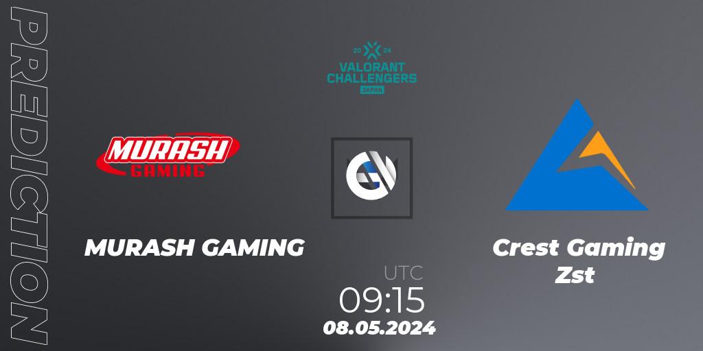 MURASH GAMING vs Crest Gaming Zst: Match Prediction. 08.05.2024 at 09:15, VALORANT, VALORANT Challengers Japan 2024: Split 2 Advance Stage