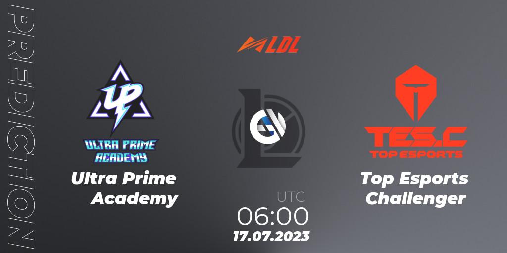 Ultra Prime Academy vs Top Esports Challenger: Match Prediction. 17.07.2023 at 06:00, LoL, LDL 2023 - Regular Season - Stage 3