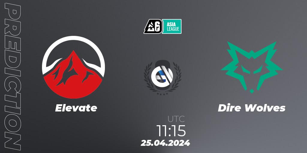 Elevate vs Dire Wolves: Match Prediction. 25.04.24, Rainbow Six, Asia League 2024 - Stage 1