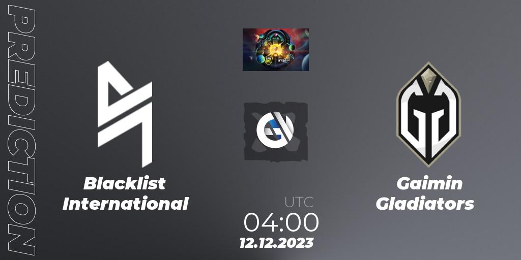 Blacklist International vs Gaimin Gladiators: Match Prediction. 12.12.2023 at 04:03, Dota 2, ESL One - Kuala Lumpur 2023