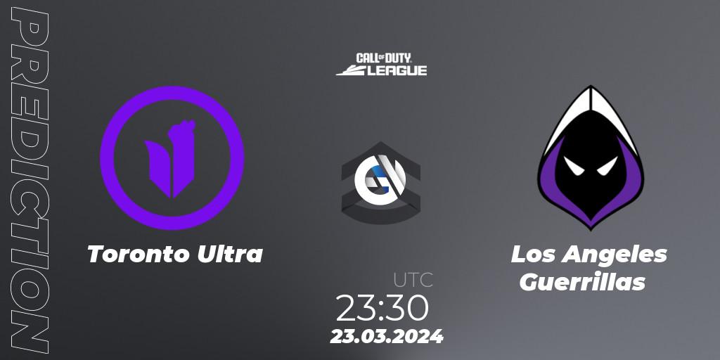 Toronto Ultra vs Los Angeles Guerrillas: Match Prediction. 23.03.2024 at 23:30, Call of Duty, Call of Duty League 2024: Stage 2 Major