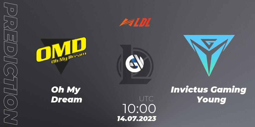 Oh My Dream vs Invictus Gaming Young: Match Prediction. 14.07.2023 at 12:00, LoL, LDL 2023 - Regular Season - Stage 3