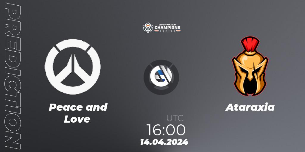 Peace and Love vs Ataraxia: Match Prediction. 14.04.2024 at 16:00, Overwatch, Overwatch Champions Series 2024 - EMEA Stage 2 Group Stage