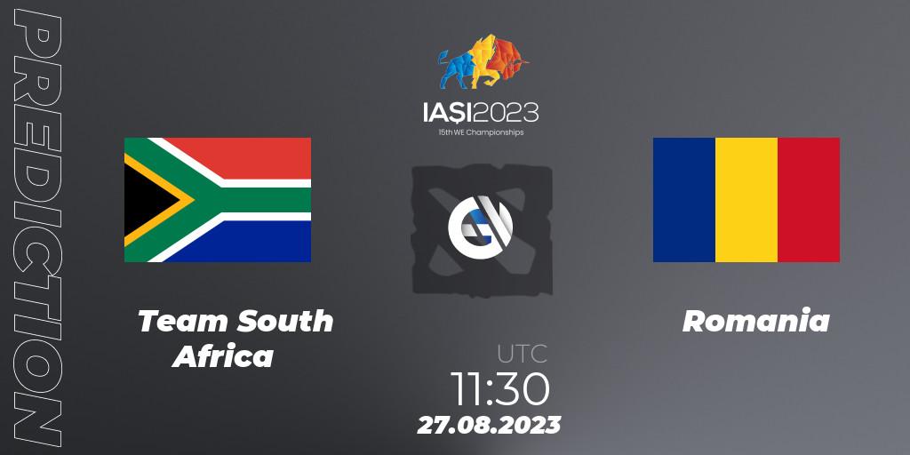 Team South Africa vs Romania: Match Prediction. 27.08.2023 at 14:30, Dota 2, IESF World Championship 2023