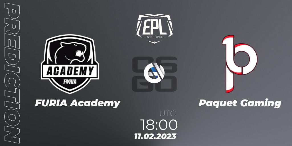 FURIA Academy vs Paquetá Gaming: Match Prediction. 11.02.23, CS2 (CS:GO), EPL World Series: Americas Season 2